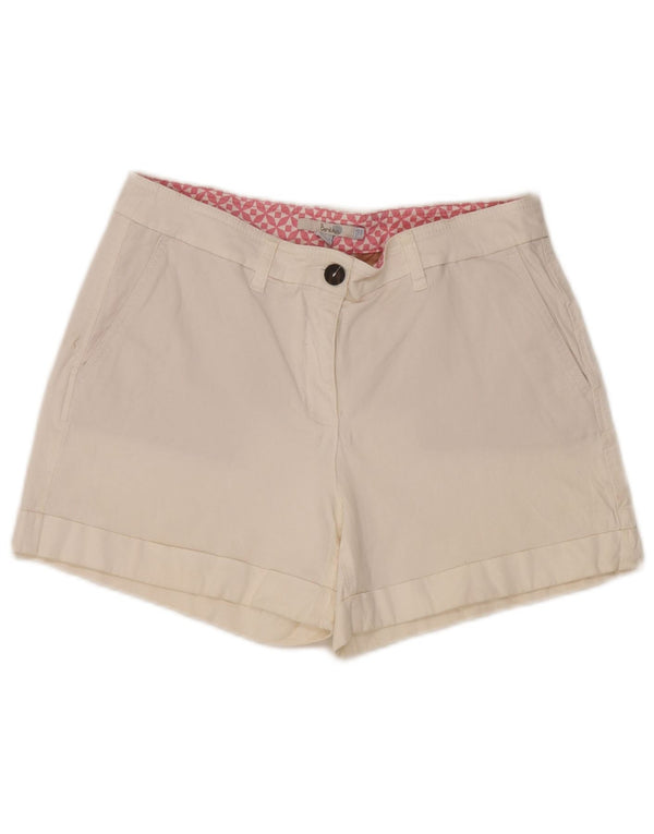 Boden Womens Chino Shorts UK 12 Medium W30 White Cotton