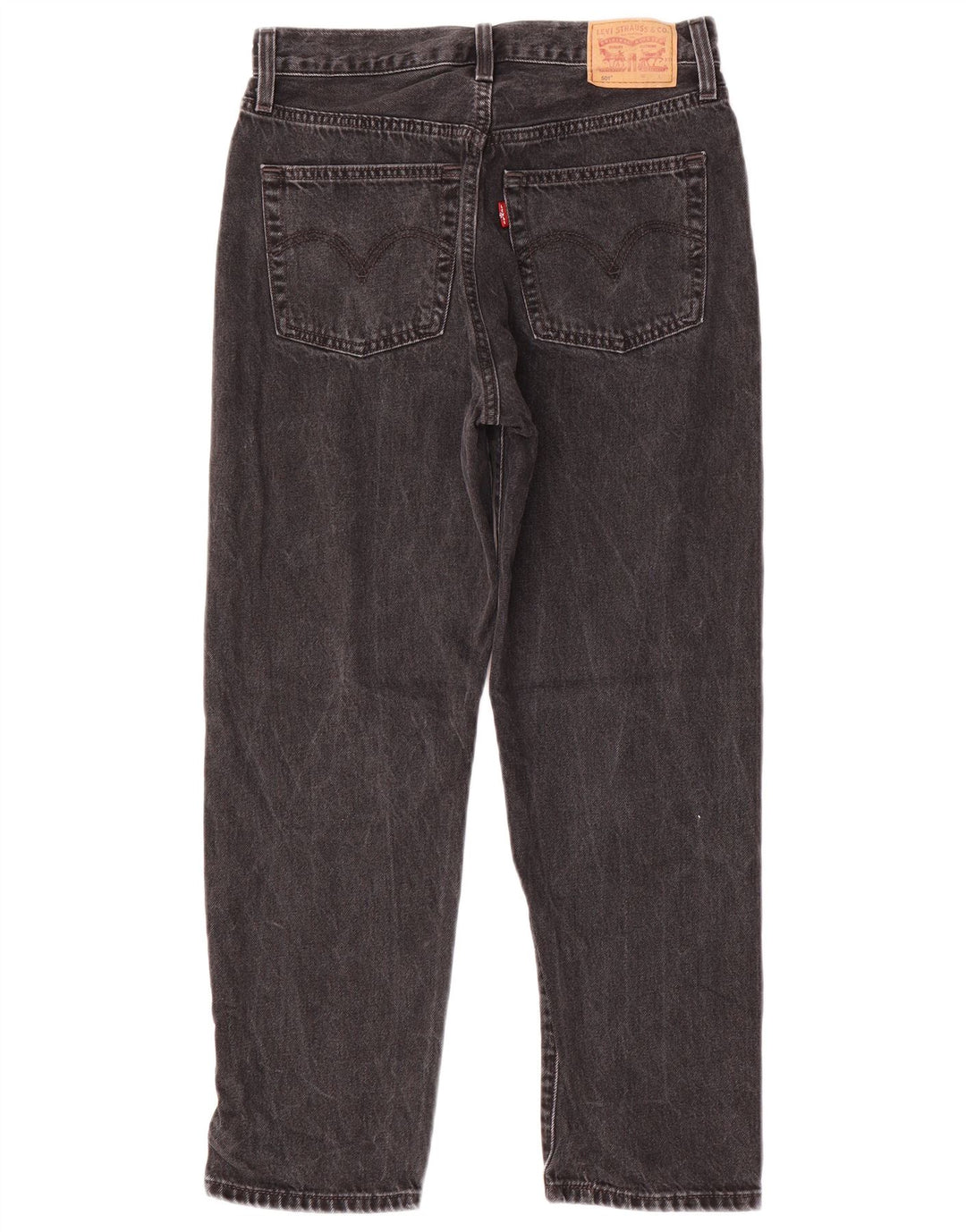 Levi's Womens 501 Straight Jeans W27 L26 Black Cotton