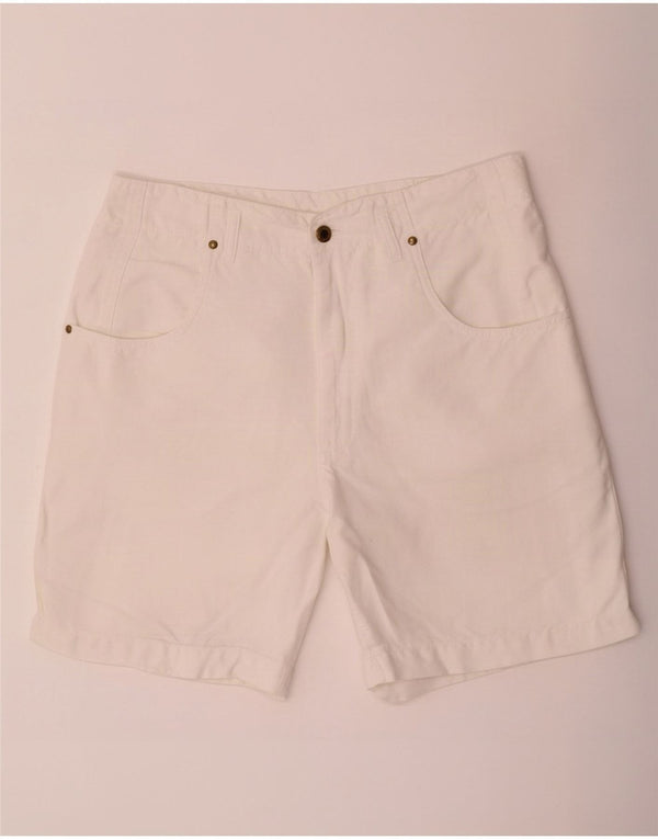 Kenny S Womens High Waist Casual Shorts W32 Large White Linen