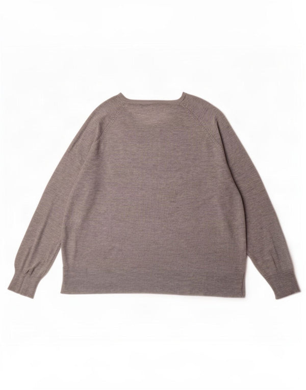 Zara Womens Boat Neck Jumper Sweater UK 14 Medium Grey Viscose