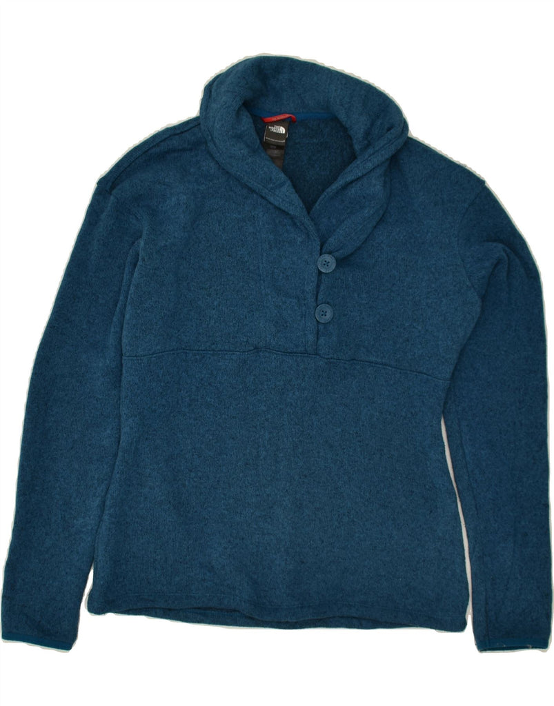 THE NORTH FACE Womens Shawl Neck Jumper Sweater UK 14 Medium Blue Cotton | Vintage The North Face | Thrift | Second-Hand The North Face | Used Clothing | Messina Hembry 