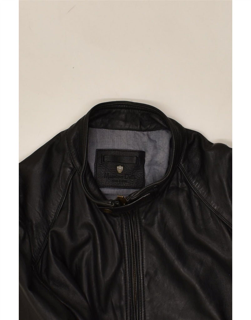 MASSIMO DUTTI Womens Leather Jacket UK 20 2XL Black Leather | Vintage Massimo Dutti | Thrift | Second-Hand Massimo Dutti | Used Clothing | Messina Hembry 