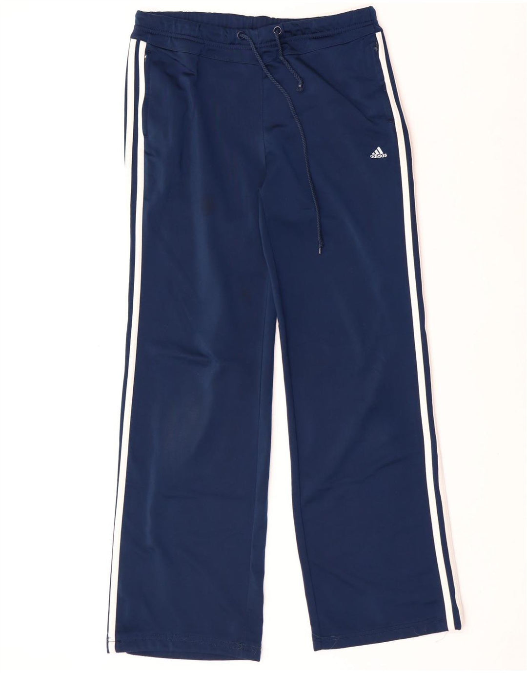 ADIDAS Womens Tracksuit Trousers UK 14 Medium  Navy Blue Polyester