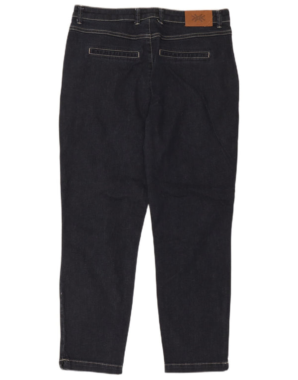 Benetton Womens Scarlett-Chino Tapered Jeans W34 L27 Navy Blue