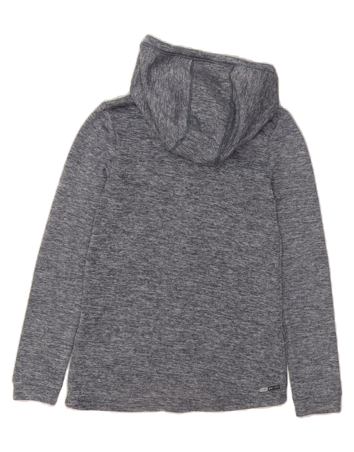 HURLEY Womens Zip Hoodie Sweater UK 8 Small Navy Blue Polyester Vintage Hurley and Second-Hand Hurley from Messina Hembry 