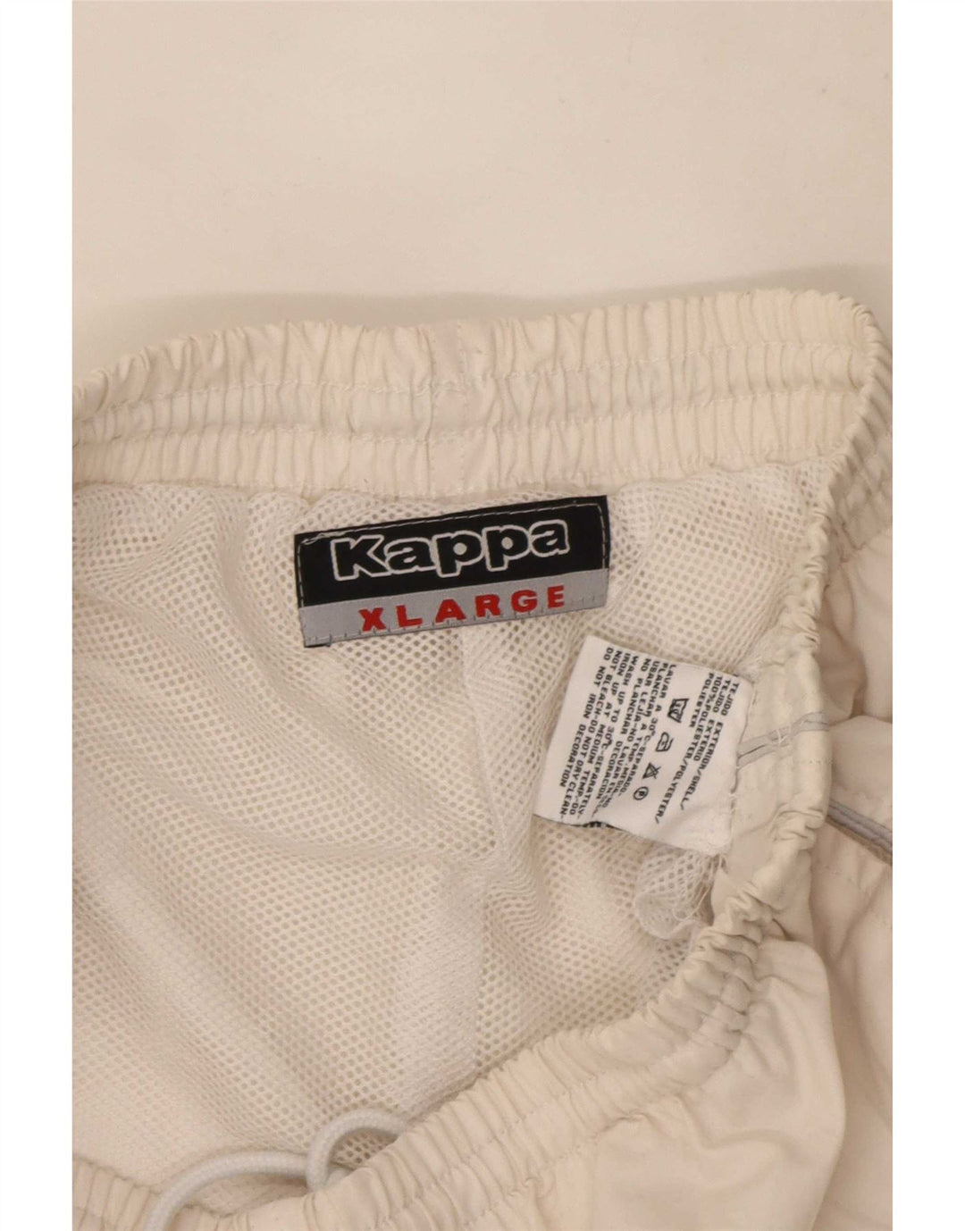 Kappa Boys Tracksuit Trousers Joggers 15-16 Years XL White Polyester