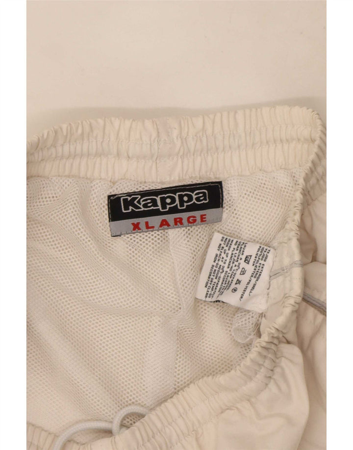 Kappa Boys Tracksuit Trousers Joggers 15-16 Years XL White Polyester