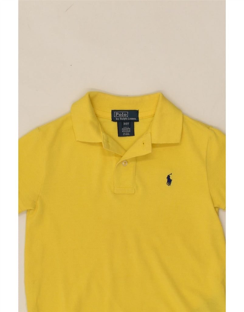 POLO RALPH LAUREN Boys Polo Shirt 2-3 Years Yellow Cotton | Vintage Polo Ralph Lauren | Thrift | Second-Hand Polo Ralph Lauren | Used Clothing | Messina Hembry 