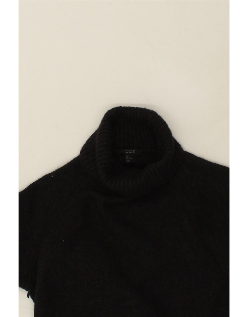 COS Womens Roll Neck Jumper Sweater UK 10 Small Black Wool | Vintage Cos | Thrift | Second-Hand Cos | Used Clothing | Messina Hembry 