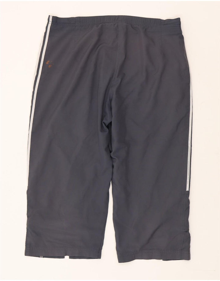 Adidas Womens Straight Capri Trousers UK 16 Large Navy Blue Polyester