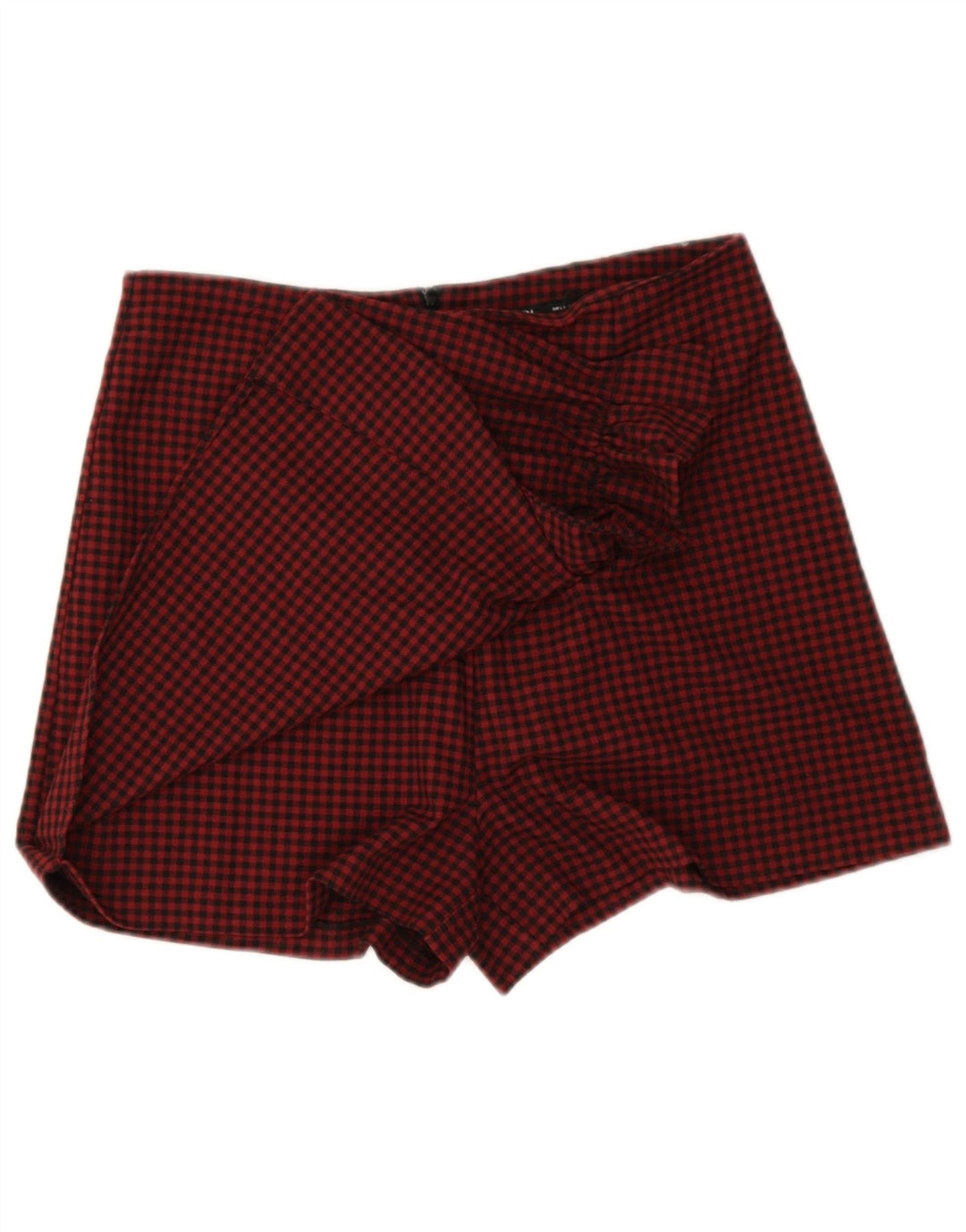 Zara Womens Casual Shorts Large W30 L3 Red Gingham