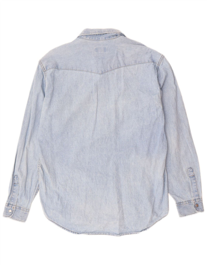 CARRERA Mens Denim Shirt Medium Blue Cotton