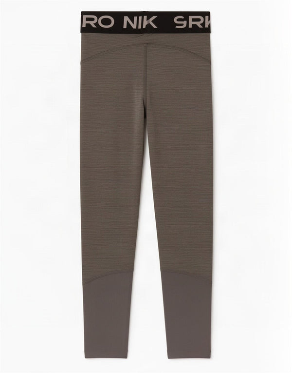 Nike Womens Dri Fit Capri Graphic Leggings UK 8 Small Grey Colourblock