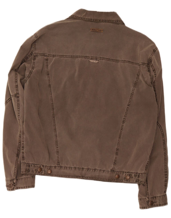 Marlboro Classics Mens Bomber Jacket UK 38 Medium Brown Cotton