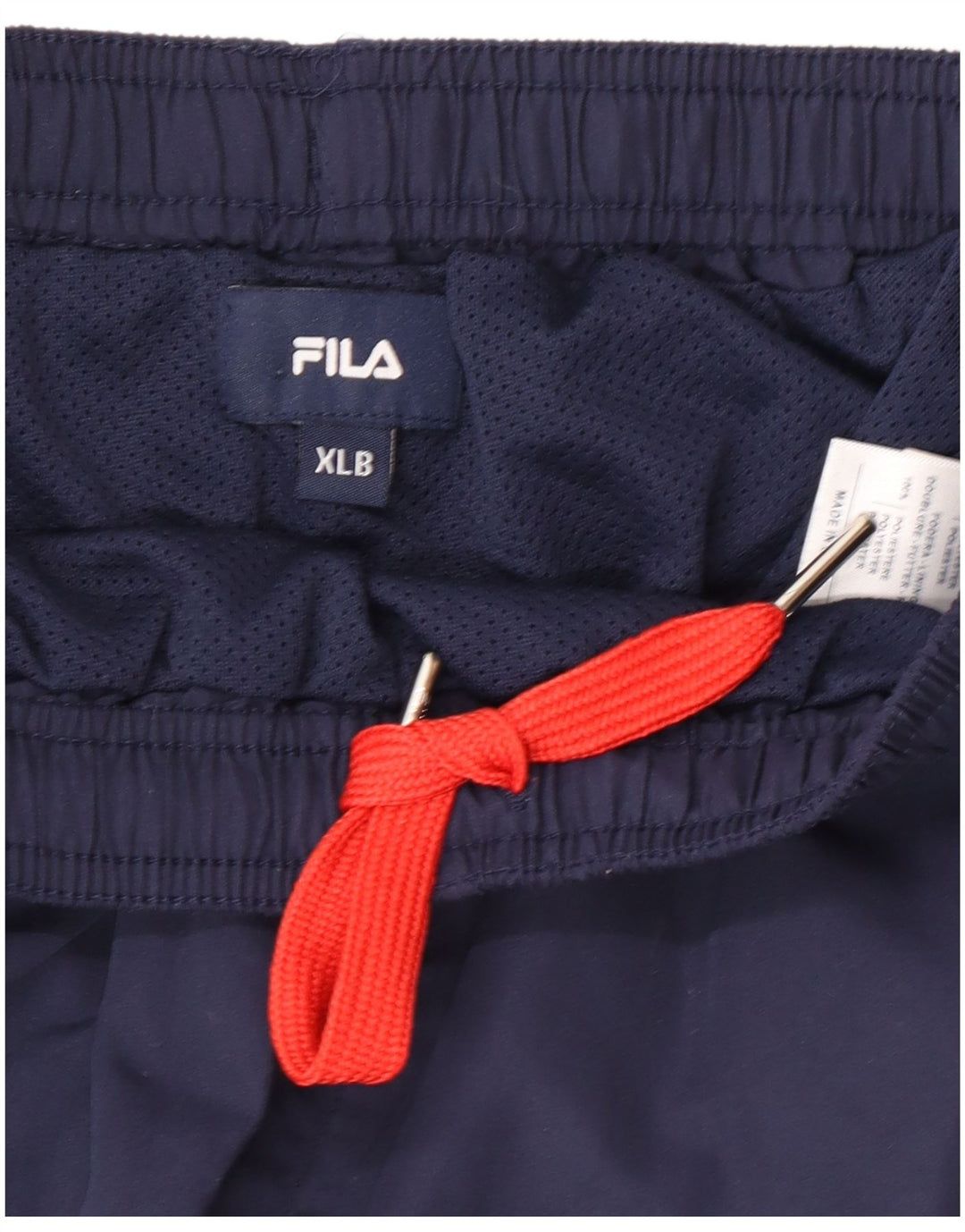 Fila Boys Graphic Sport Shorts 13-14 Years XL Navy Blue Polyester