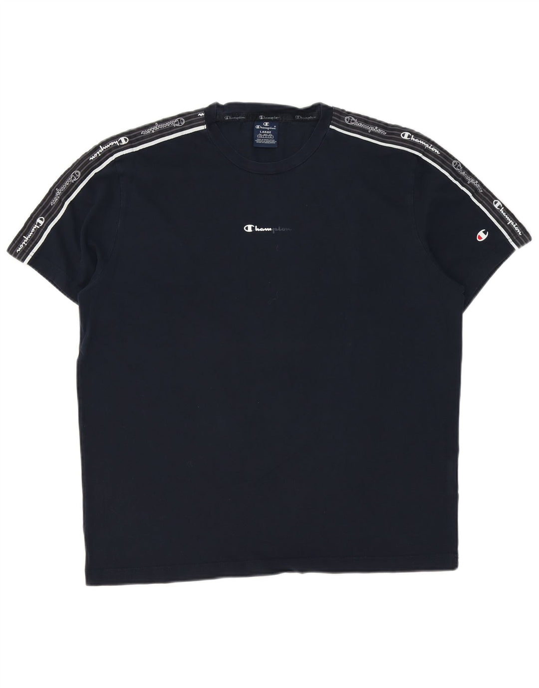 Champion Mens Graphic T-Shirt Top Large Navy Blue Cotton
