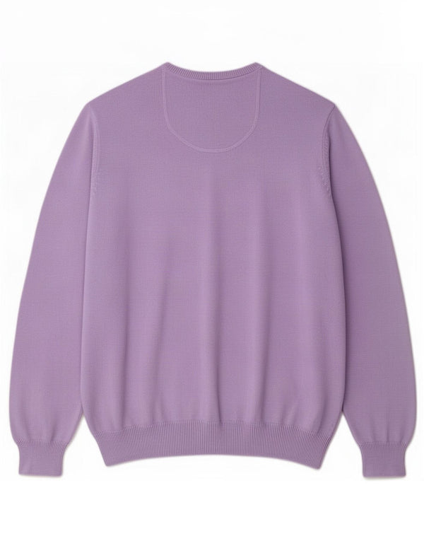 Marks & Spencer Mens Blue Harbour Crew Neck Jumper Sweater Large Purple