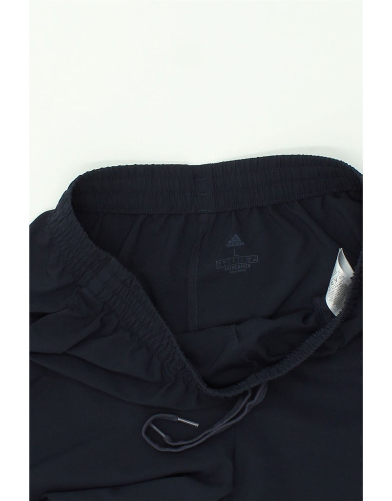 ADIDAS Mens Sport Shorts Large Navy Blue Polyester Vintage Adidas and Second-Hand Adidas from Messina Hembry 