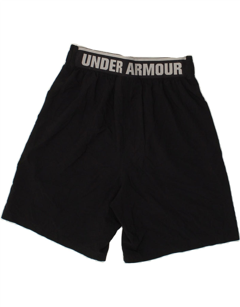 UNDER ARMOUR Mens Heat Gear Graphic Sport Shorts Medium Black Polyester | Vintage Under Armour | Thrift | Second-Hand Under Armour | Used Clothing | Messina Hembry 