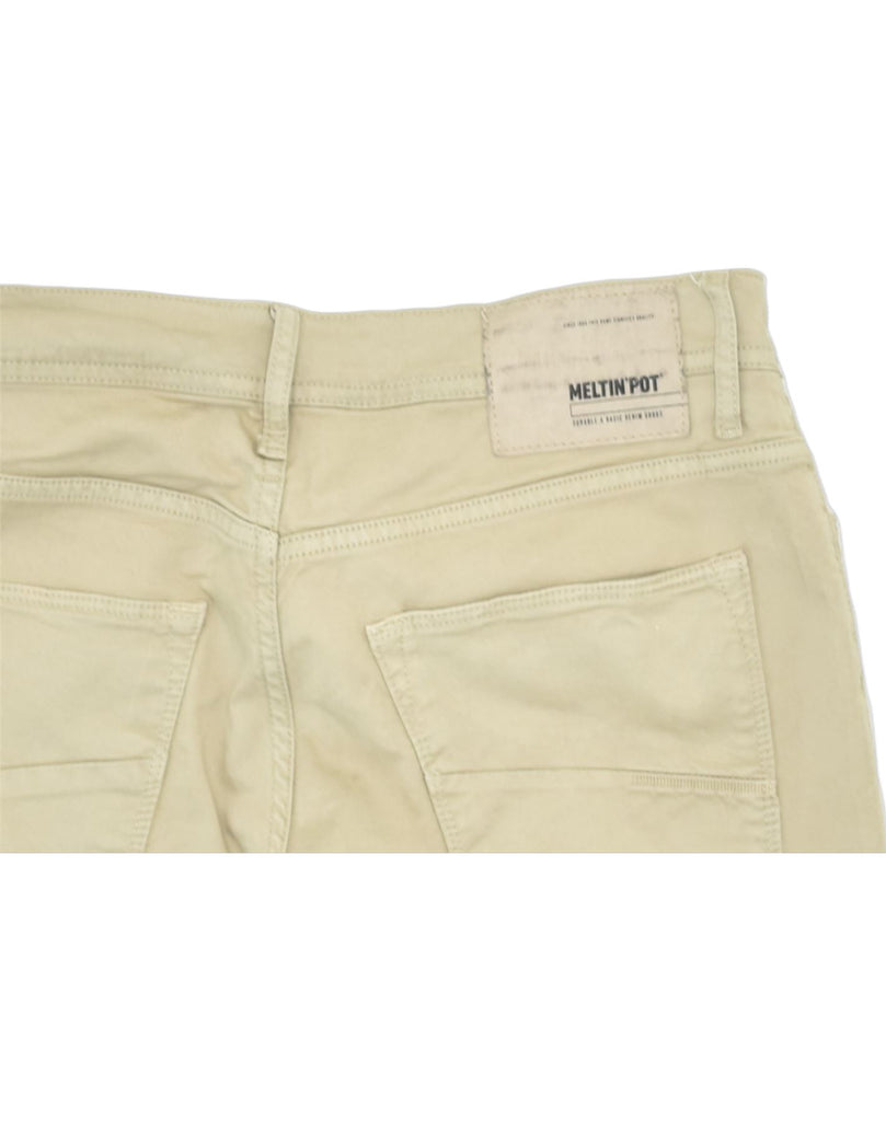 MELTIN' POT Mens Slim Jeans W33 L32 Beige Cotton | Vintage | Thrift | Second-Hand | Used Clothing | Messina Hembry 