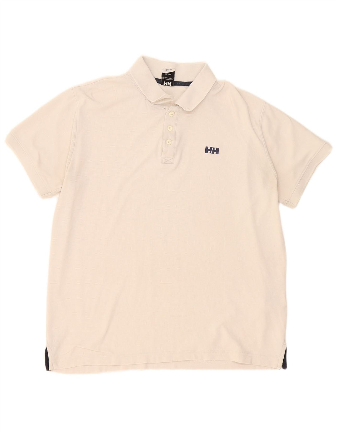 Helly Hansen Mens Polo Shirt XL Off White Polyester