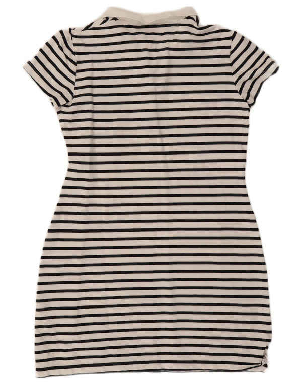 Tommy Hilfiger Womens Polo Dress UK 18 XL White Striped Cotton