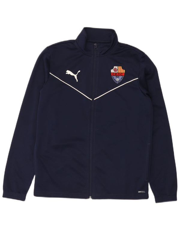 Puma Boys Santes Creus Tracksuit Top Jacket 13-14 Years Navy Blue Polyester
