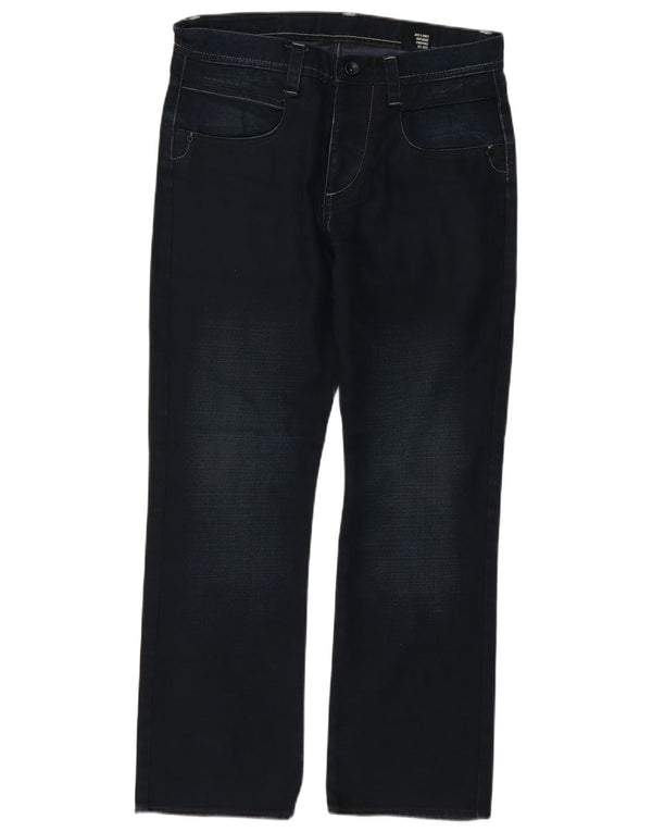JACK & JONES Mens Straight Jeans W34 L30 Navy Blue