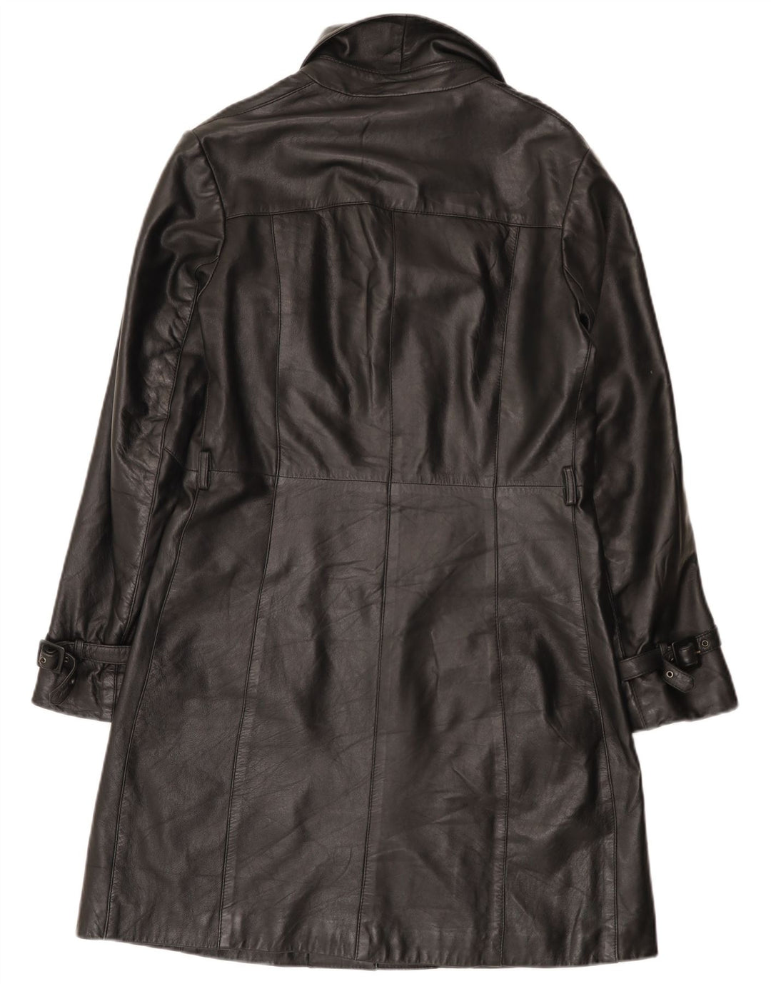 Conbipel Womens Leather Coat IT 46 Large Black