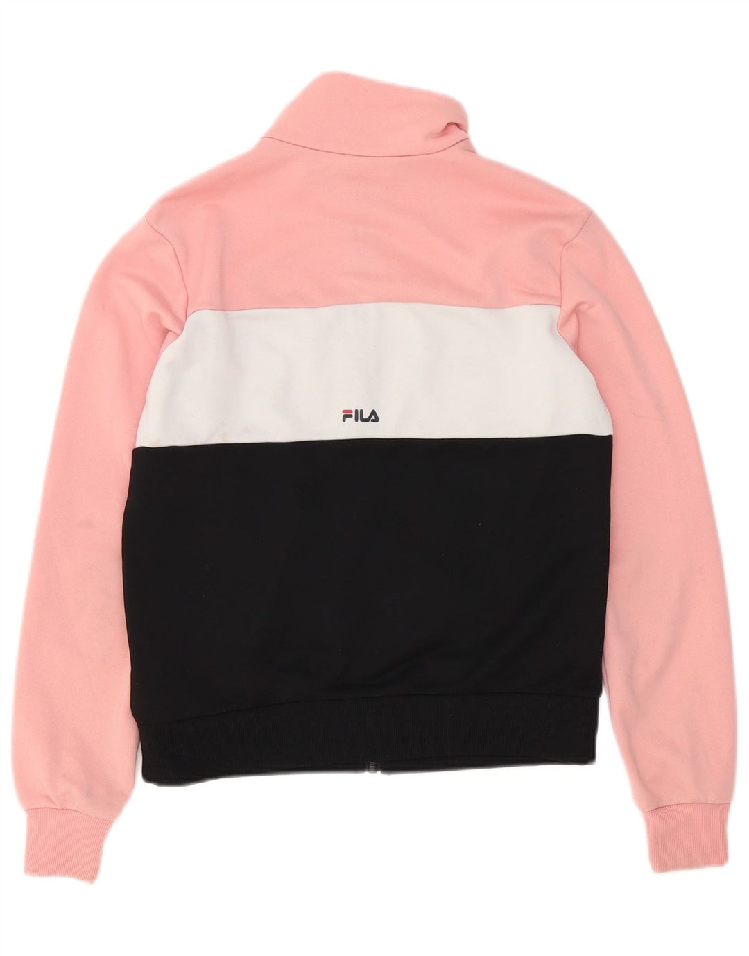 Fila Womens Graphic Tracksuit Top Jacket UK 6 XS Multicoloured Colourblock