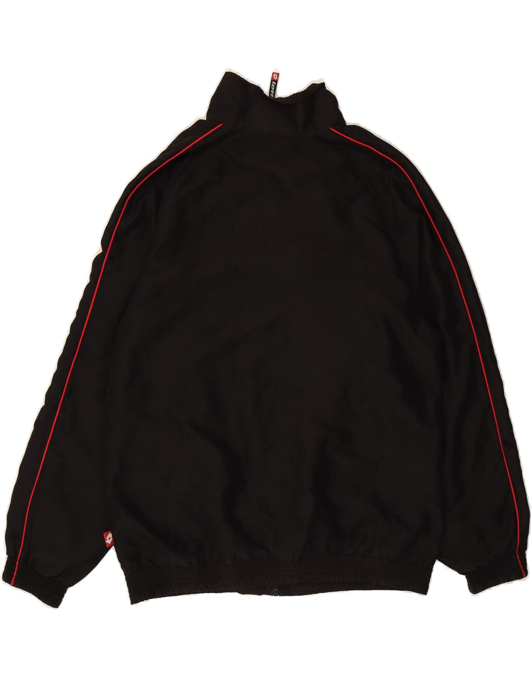 LOTTO Mens Tracksuit Top Jacket Medium Black Polyester Vintage Lotto and Second-Hand Lotto from Messina Hembry 