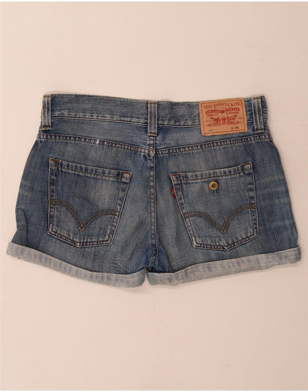 Levi's Womens 607 Denim Shorts W29 Medium Blue Cotton