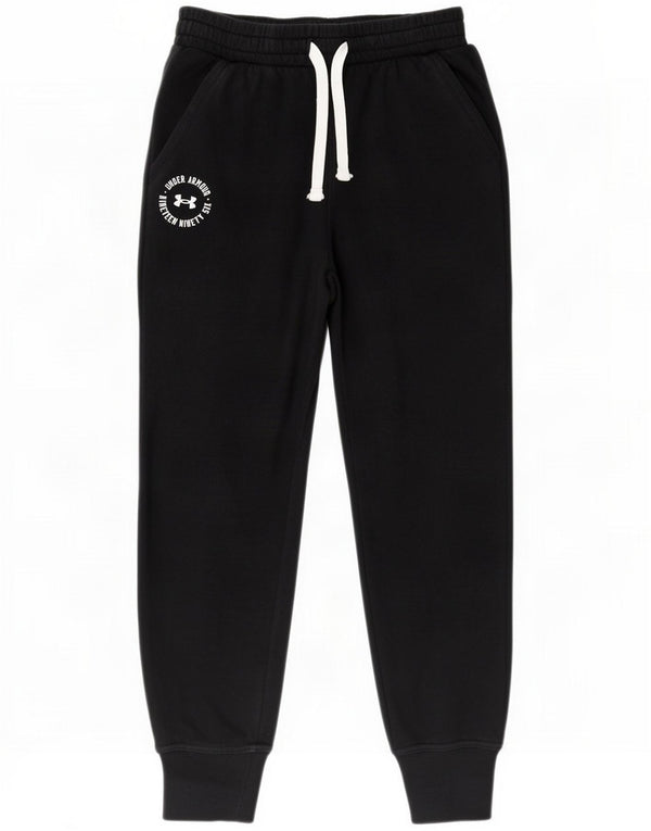 Under Armour Mens Tracksuit Trousers Joggers Small Black Cotton
