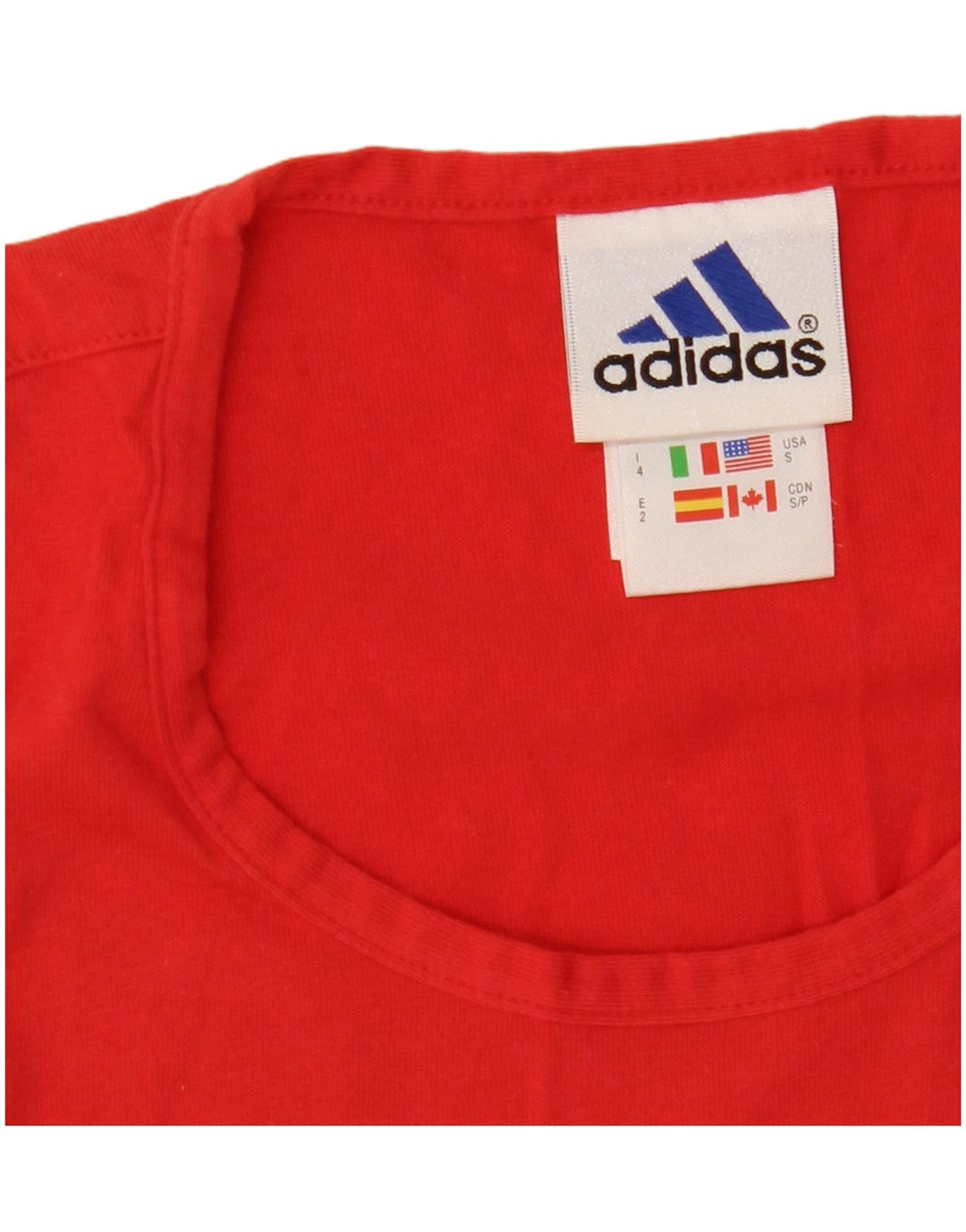 Adidas Mens Vest Top UK 36/38 Small Red Cotton