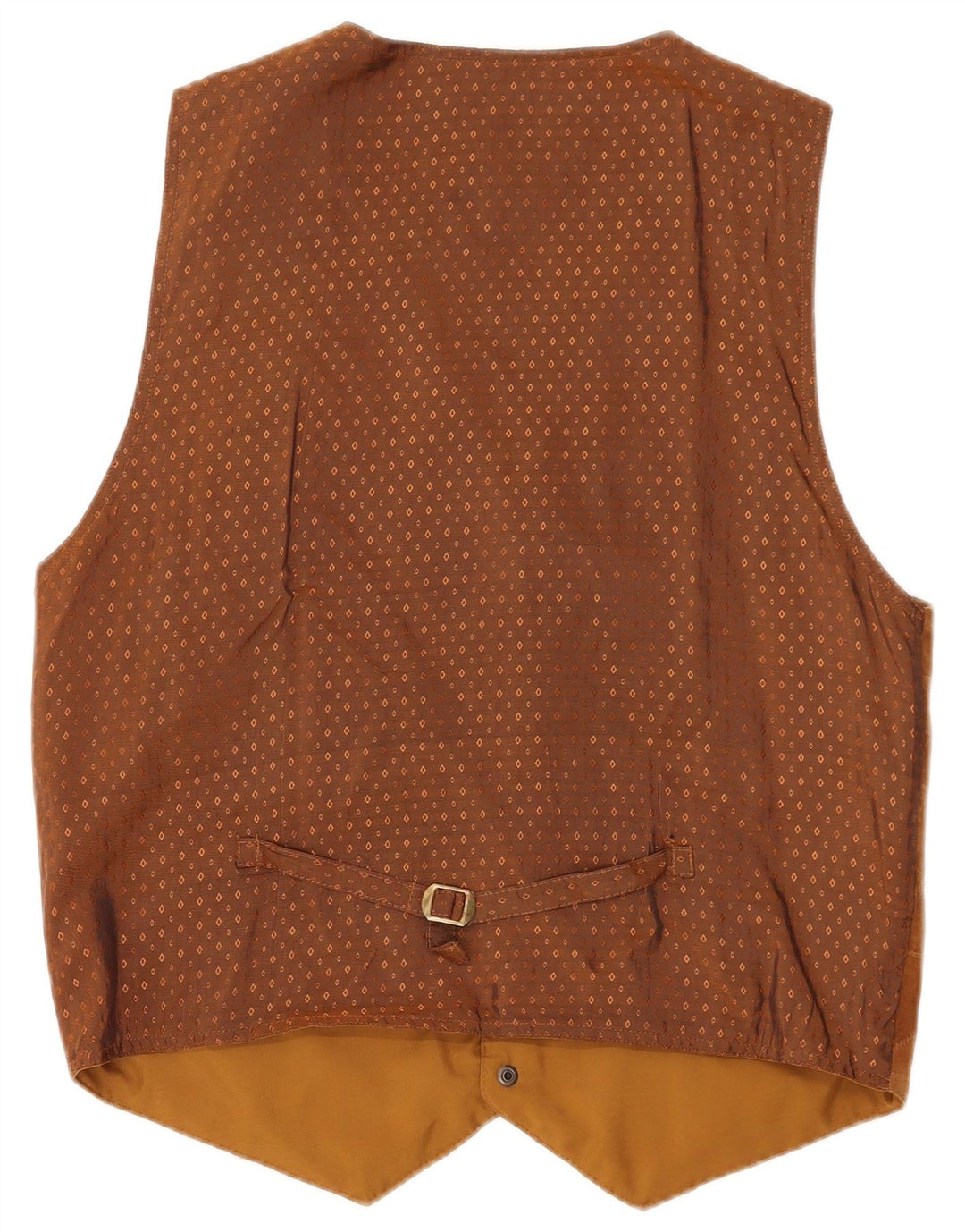 VINTAGE Mens Suede Waistcoat Large Brown Patchwork Leather