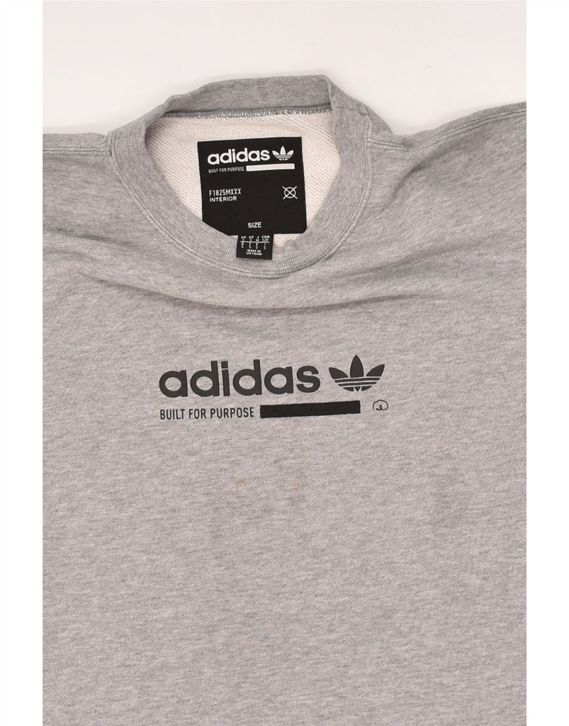 ADIDAS Mens Graphic Sweatshirt Jumper Small Grey Cotton | Vintage Adidas | Thrift | Second-Hand Adidas | Used Clothing | Messina Hembry 