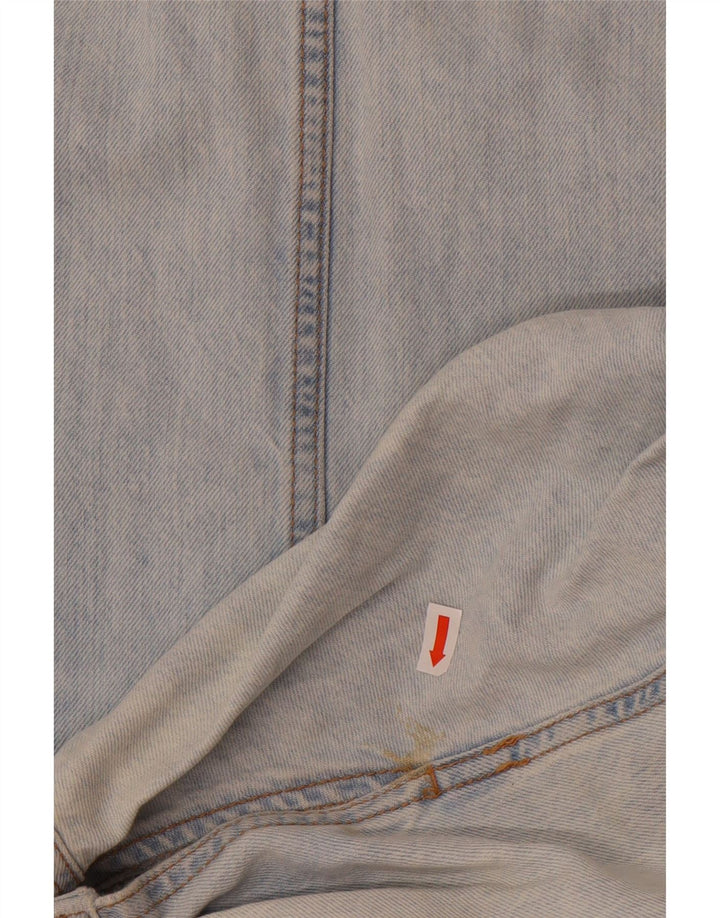 Zara Womens Oversized Denim Playsuit UK 16 Large Blue Cotton