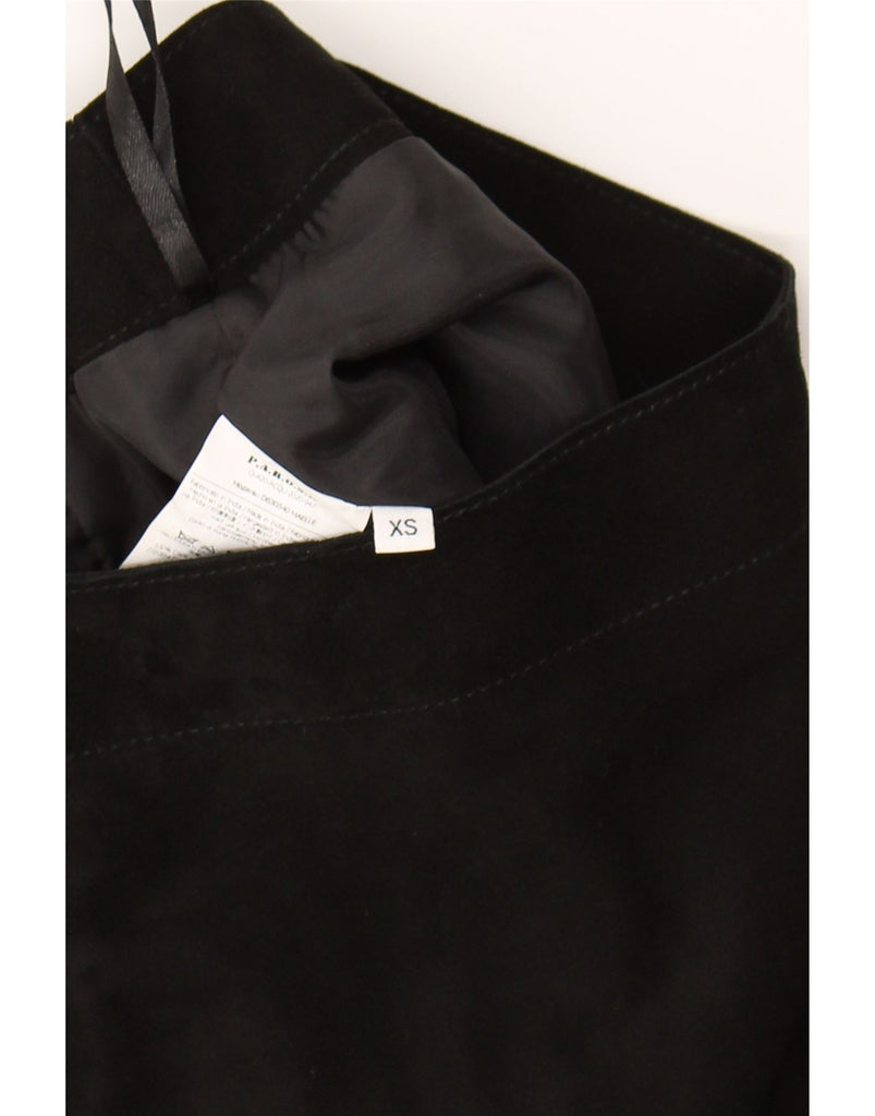 VINTAGE Womens Suede Skirt XS W26  Black Leather Vintage Vintage and Second-Hand Vintage from Messina Hembry 