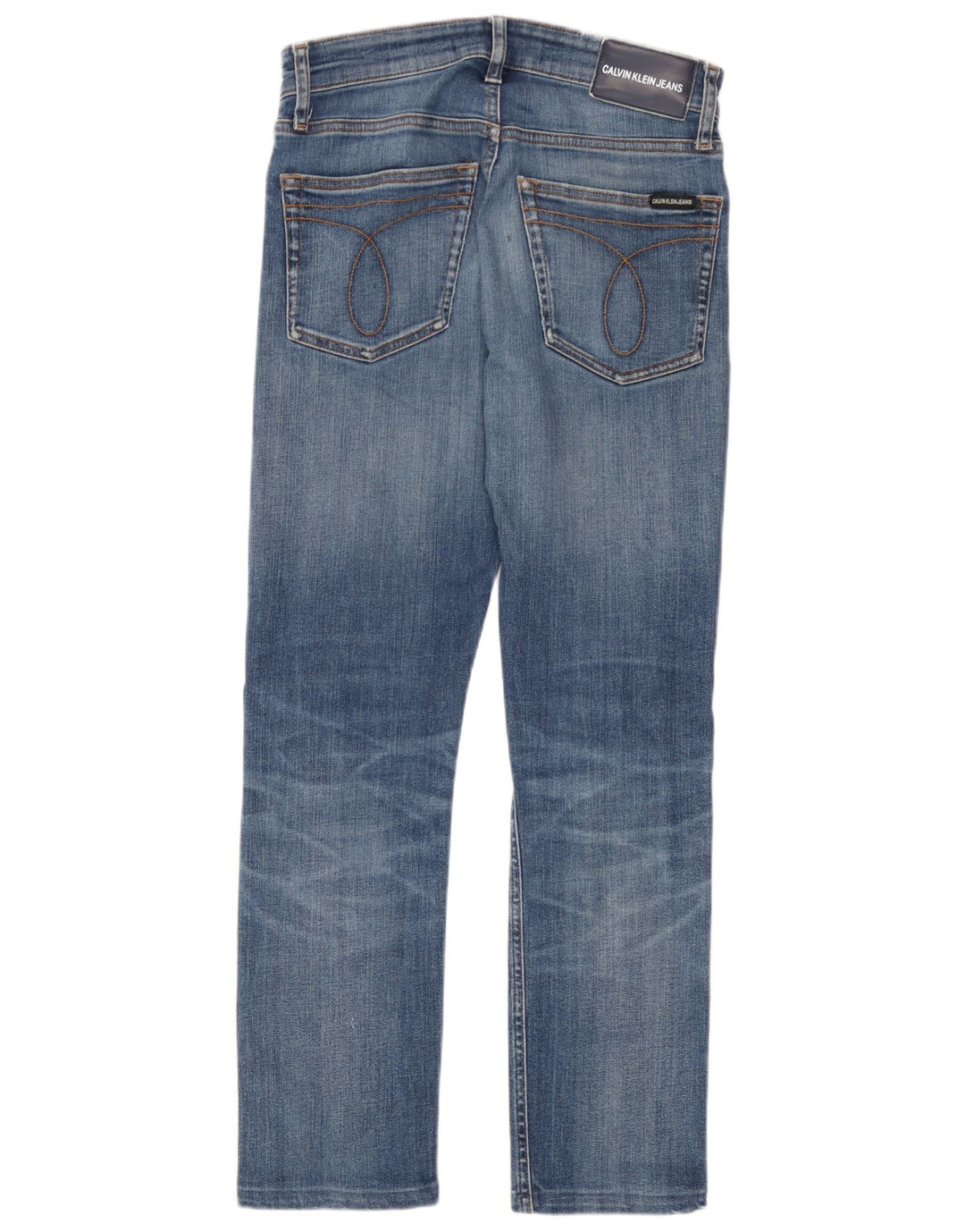 Calvin Klein Mens Slim Jeans W28 L27 Blue Cotton