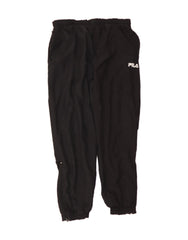 FILA Mens Tracksuit Trousers Joggers Large  Black Polyester