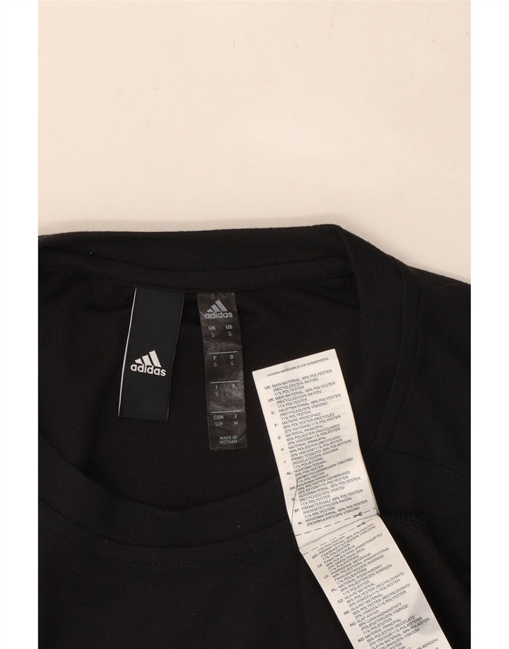 ADIDAS Mens T-Shirt Top Small Black Polyester