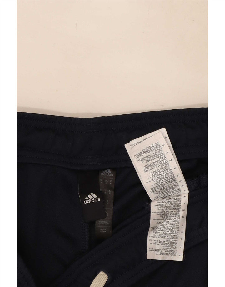 Adidas Mens Tracksuit Trousers Medium Navy Blue Colourblock Polyester