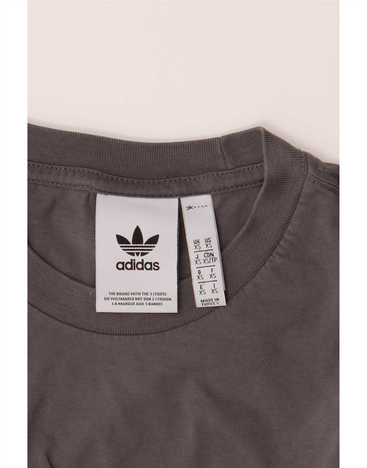 Adidas Mens T-Shirt Top XS Grey Cotton