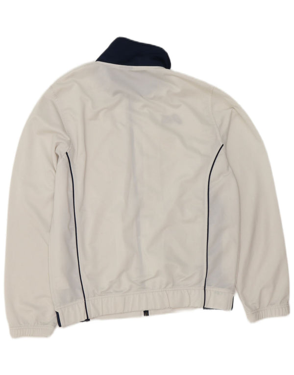 Asics Mens Tracksuit Top Jacket Small White Colourblock Polyester