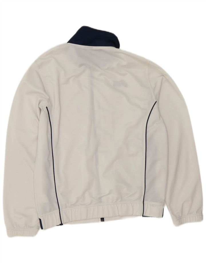 Asics Mens Tracksuit Top Jacket Small White Colourblock Polyester
