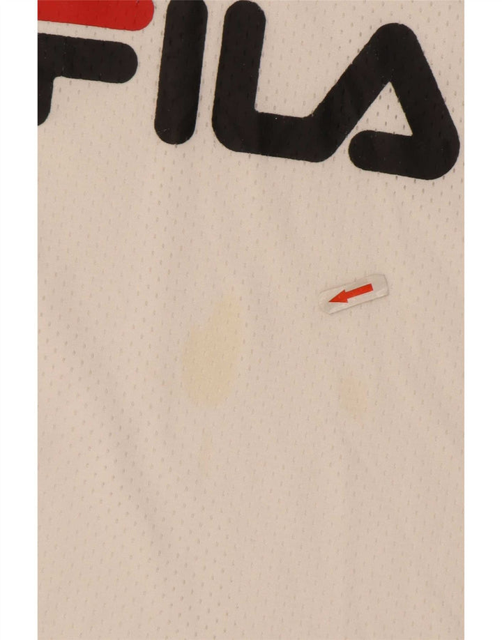 Fila Womens Graphic T-Shirt Top UK 16 Large White Polyester