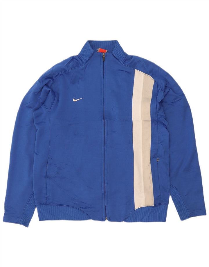 Nike Womens Tracksuit Top Jacket UK 18 XL Blue Colourblock Polyester
