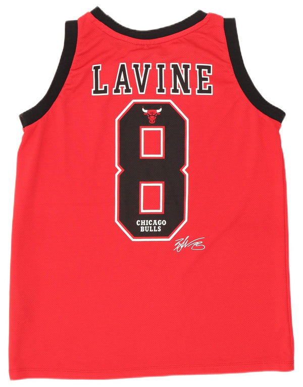 NBA Boys Chicago Bulls Graphic Vest Top 13-14 Years Red Colourblock