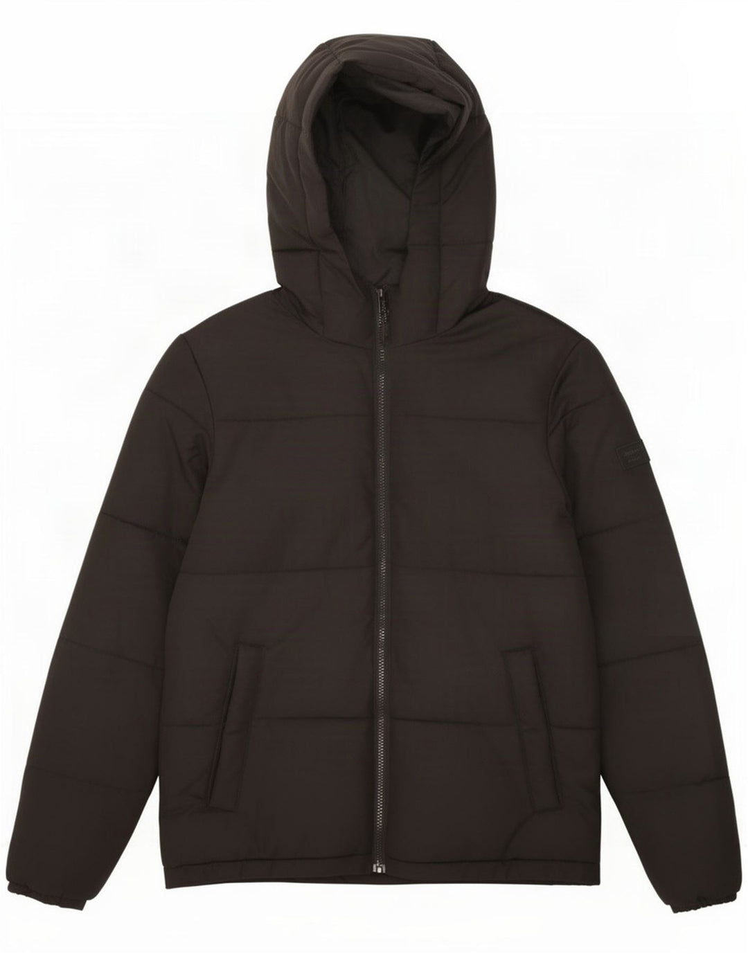 Jack & Jones Mens Hooded Padded Jacket UK 36 Small Black