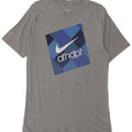 Nike Mens Standard Fit Graphic T-Shirt Top Medium Grey Flecked Cotton